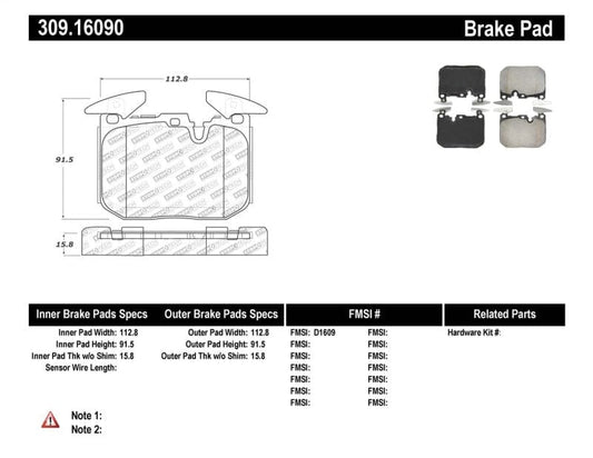 Kies-Motorsports Stoptech StopTech Performance Brake Pads