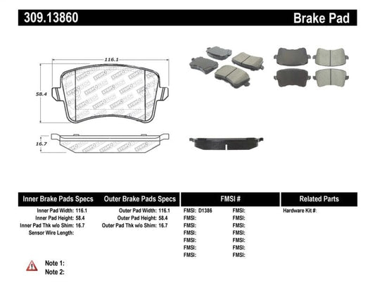 Kies-Motorsports Stoptech StopTech Performance Brake Pads