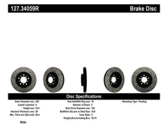 Kies-Motorsports Stoptech StopTech Slotted & Drilled Sport Brake Rotor
