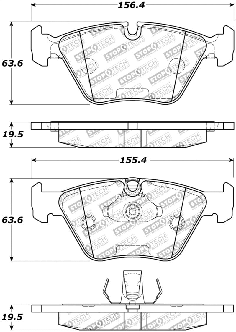 Kies-Motorsports Stoptech StopTech Street Touring 04-09 BMW X3 (E38) / 06-09 Z4 3.0(E86) Front Brake Pads
