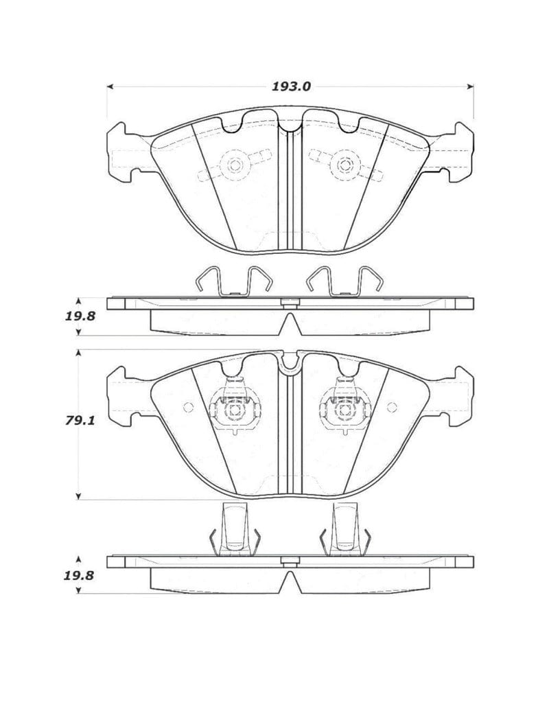 Kies-Motorsports Stoptech StopTech Street Touring 06-09 BMW M5 E60 / 07-09 M6 E63/E63 Front Brake Pads