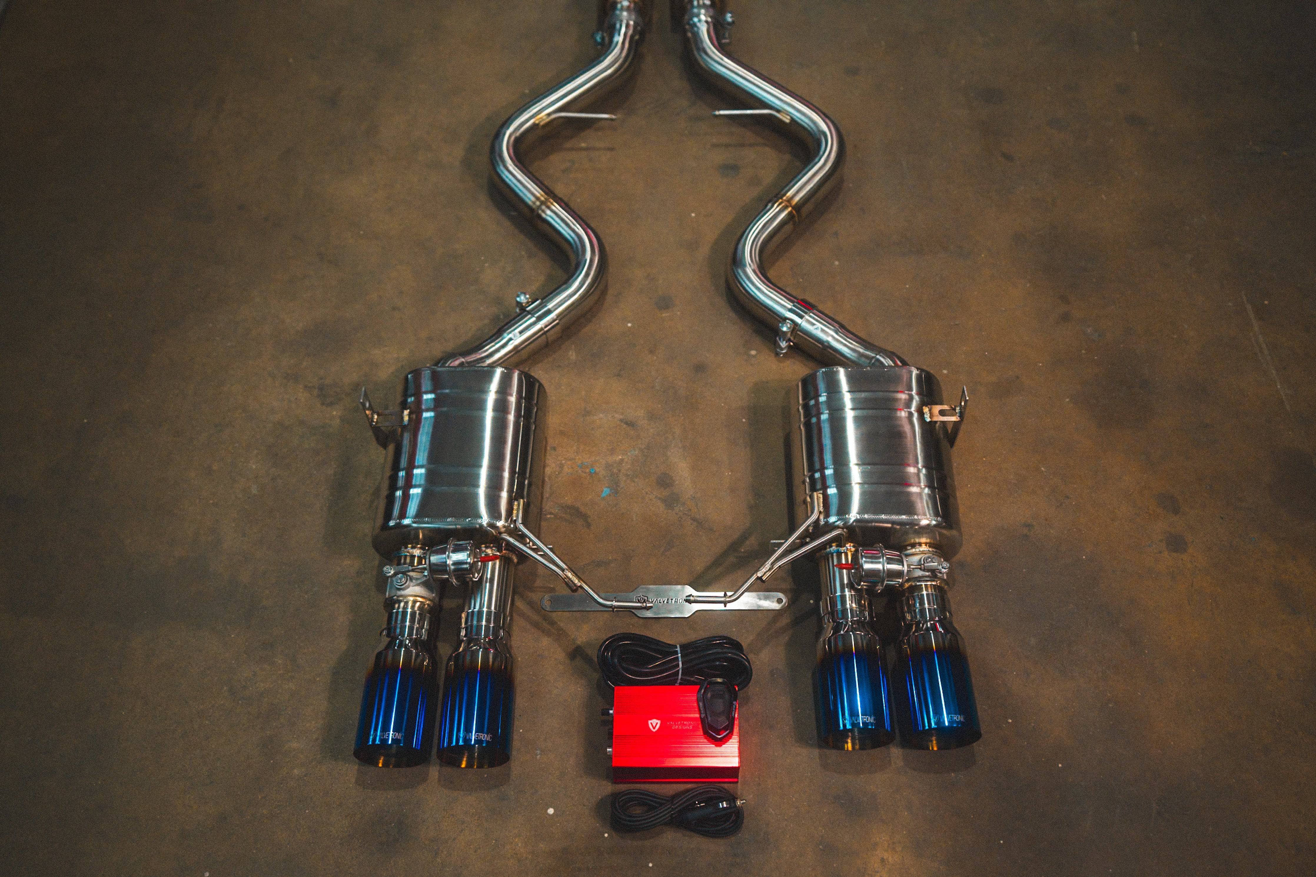 Kies-Motorsports Valvetronic Designs BMW E9x M3 Valved Sport Exhaust System (V2) AXLEBACK ONLY / (4) BURNT (3.5" OUTLET)