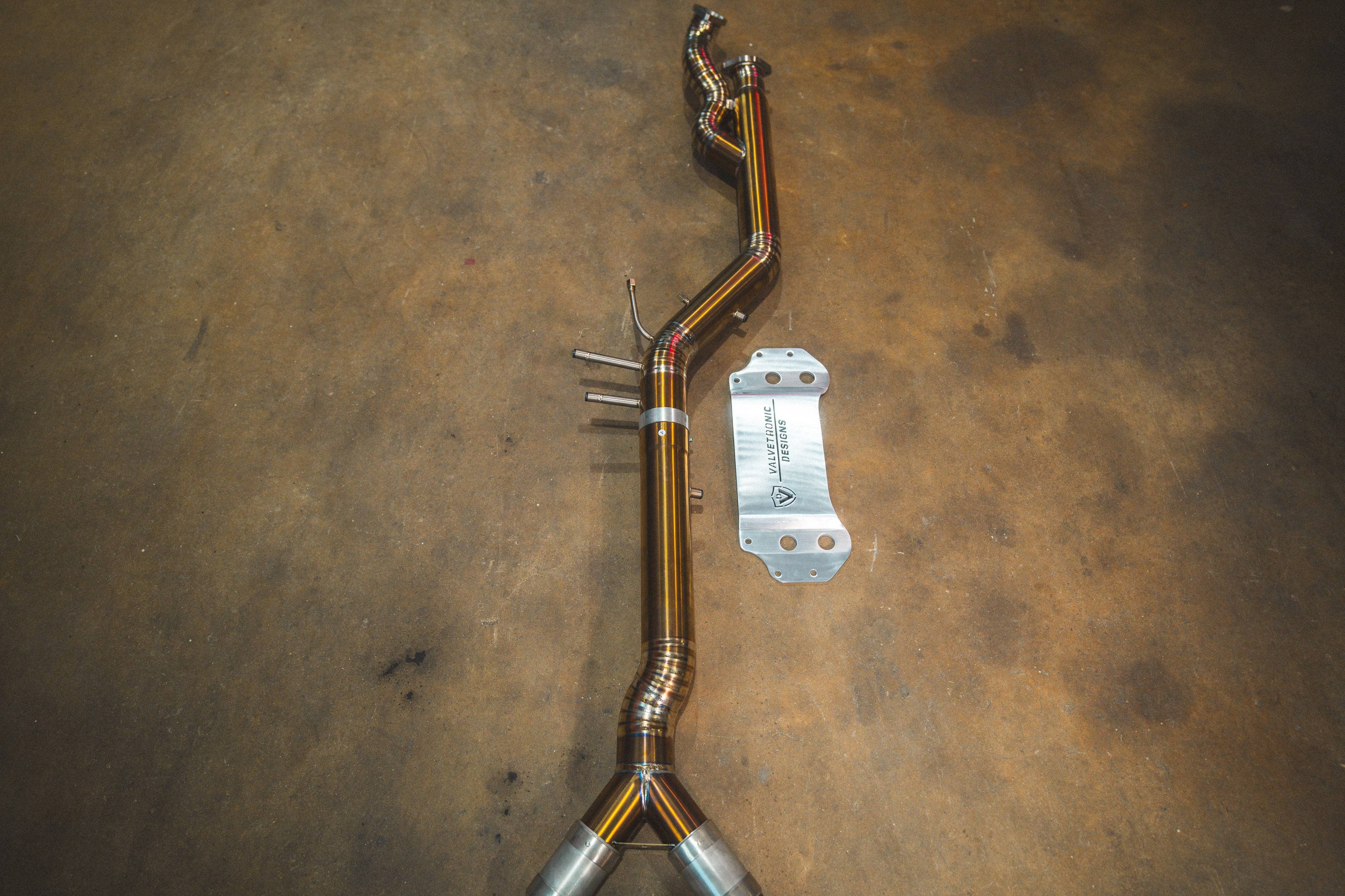 Kies-Motorsports Valvetronic Designs BMW G87 M2 Valved Sport Exhaust System MIDPIPE (Equal Length) / TITANIUM / NO TIPS (MIDPIPE