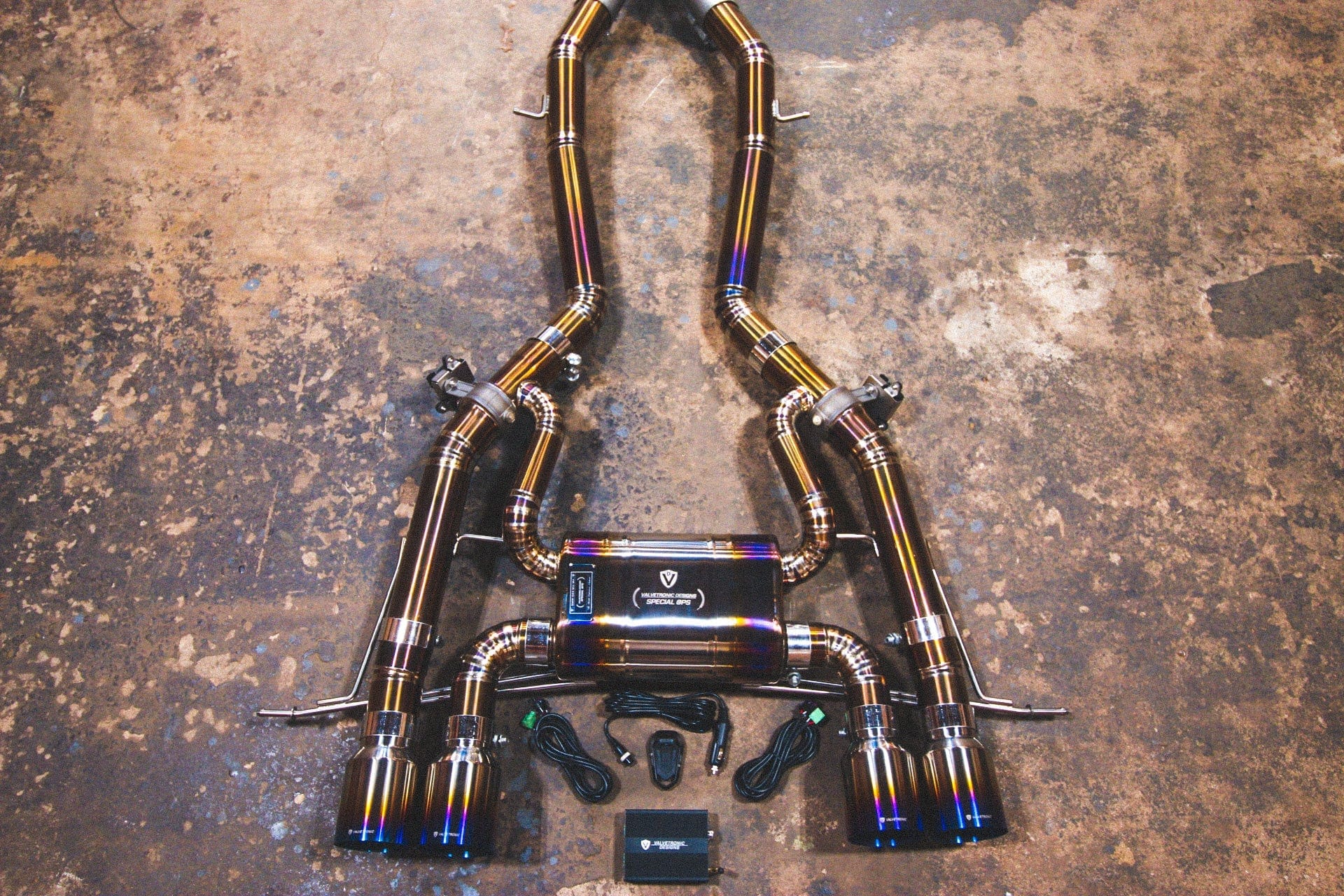 Kies-Motorsports Valvetronic Designs BMW G8x M3 / M4 Valved Sport Exhaust System AXLEBACK ONLY / GRADE 5 TITANIUM / (4) RAW TITANIUM BURNT (4.0 OUTLET)