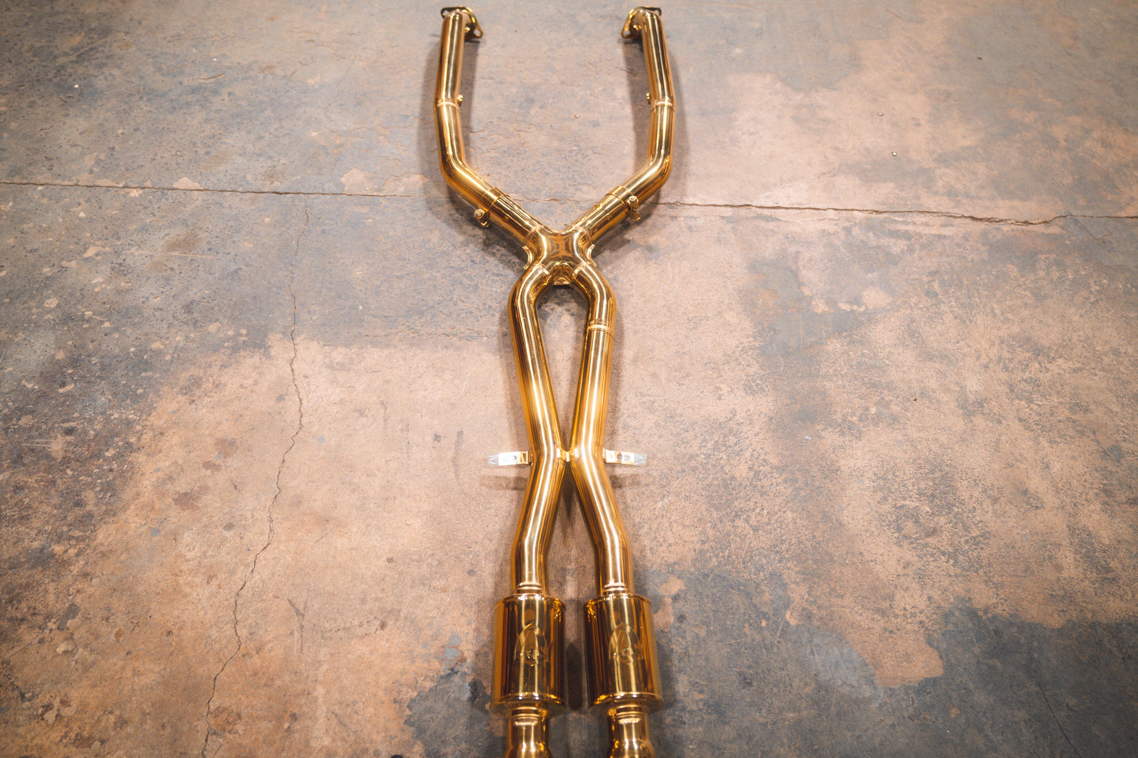 Kies-Motorsports Valvetronic Designs BMW M3 E9x V2 Valved Race Exhaust System (GOLD)