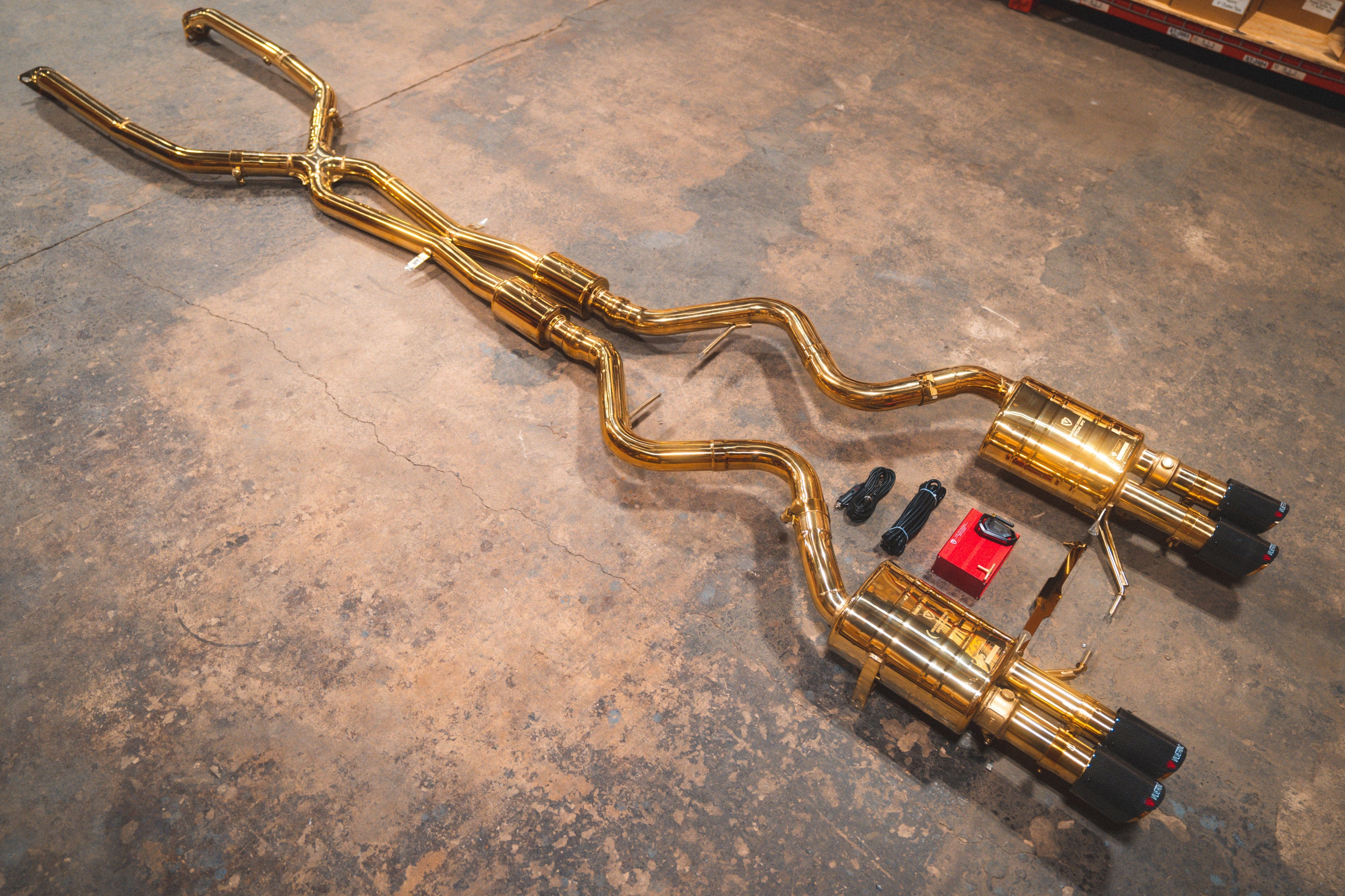 Kies-Motorsports Valvetronic Designs BMW M3 E9x V2 Valved Race Exhaust System (GOLD)