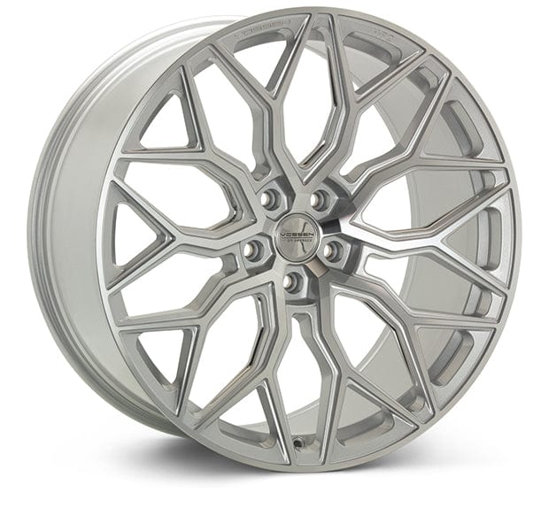 Kies-Motorsports Vossen Vossen HF-2 24X10 / 5X120 / ET32 / Deep Face / 72.56 - Silver Polished Wheel