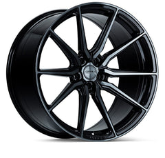 Kies-Motorsports Vossen Vossen HF-3 22x9 / 5x112 / ET32 / Flat Face / 66.5 - Double Tinted - Gloss Black Wheel