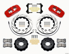 Kies-Motorsports Wilwood Wilwood AERO6 Front Hat Kit 14.00 Drilled Red 2007-2011 BMW E90 Series w/Lines