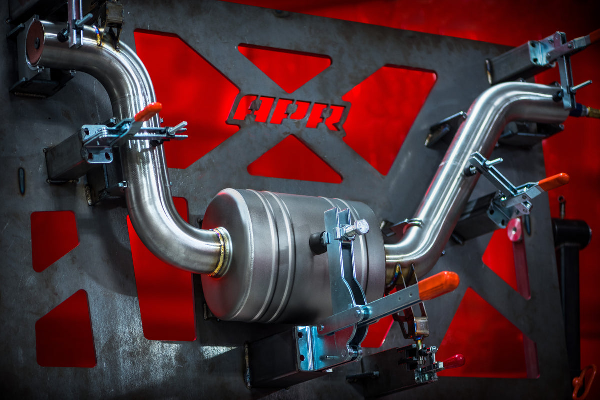 APR Catback Exhaust System (w/ Front Muffler) - GTI (MK7.5) — CBK0007