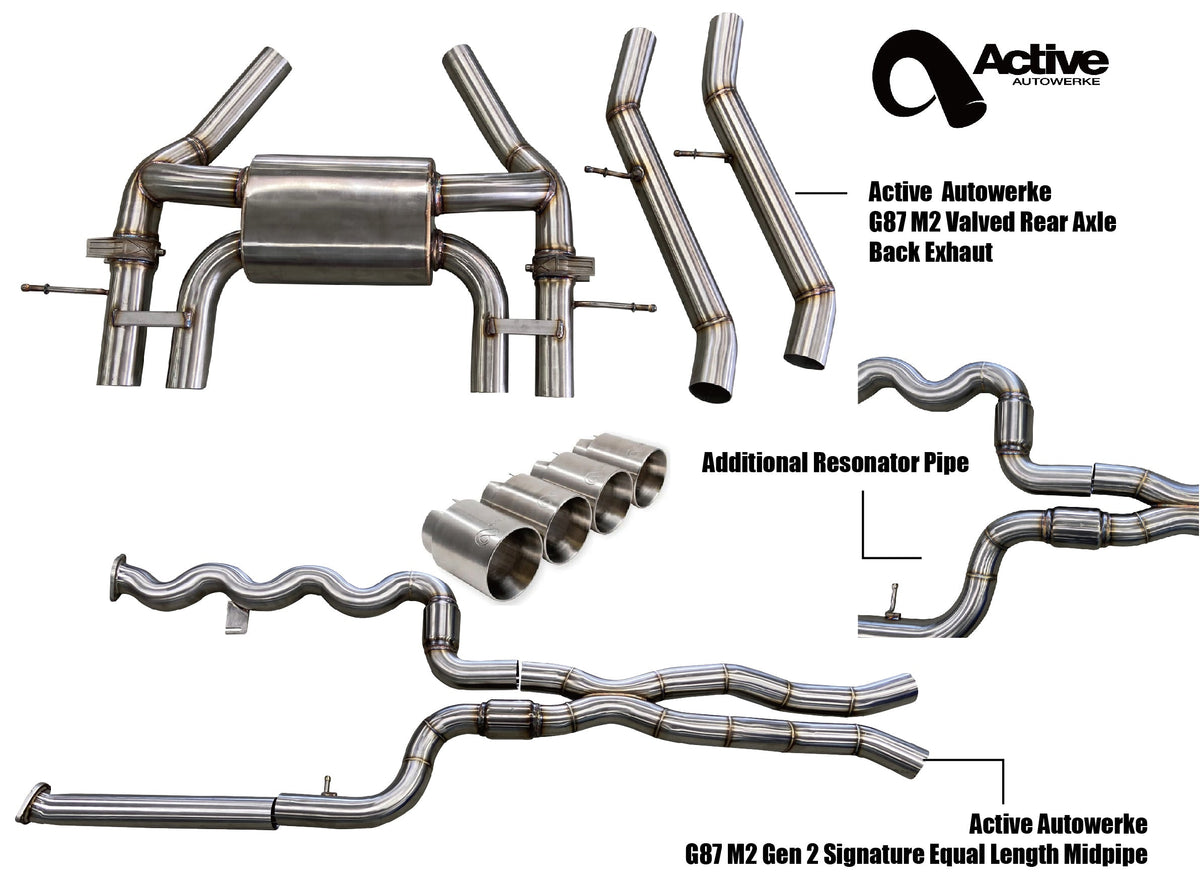 G87 M2 Exhaust Bundle Equal Length Resonated Main image