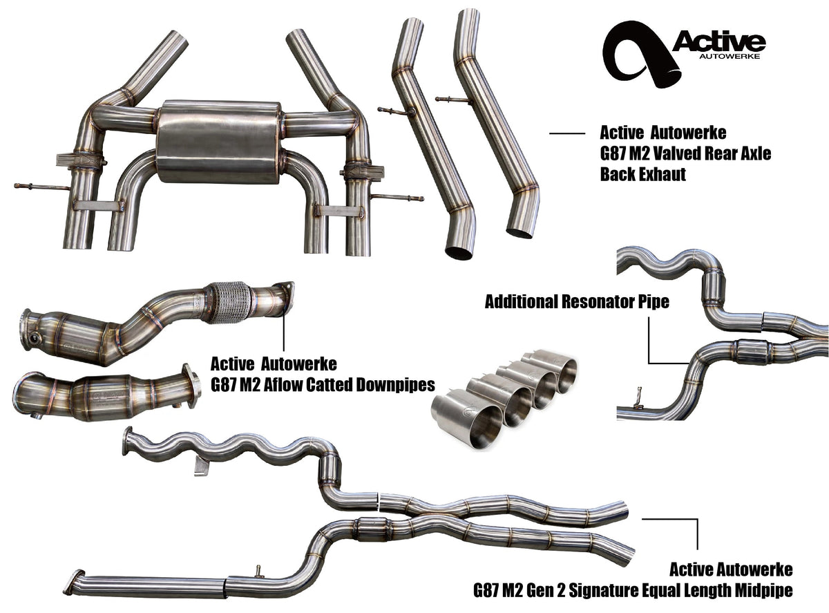 G87 M2 Exhaust Bundle AFlow Equal Length Resonated Main image