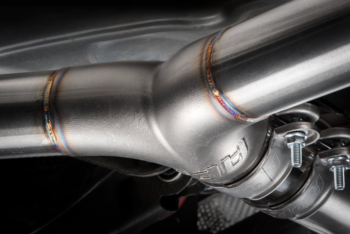 APR Catback Exhaust System (w/ Front Muffler) - GTI (MK7.5) — CBK0007