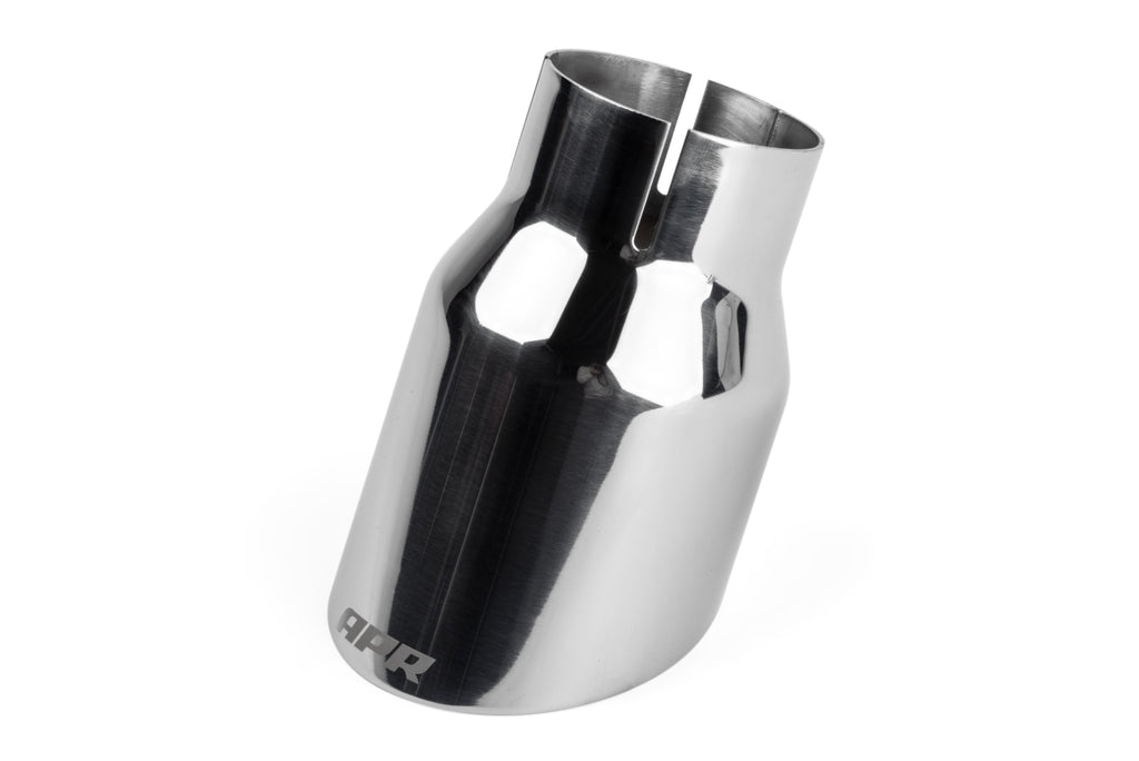 APR Single-Walled 3.5" Slash-Cut Tips (Polished Silver) - Set of 2 — TPK0005