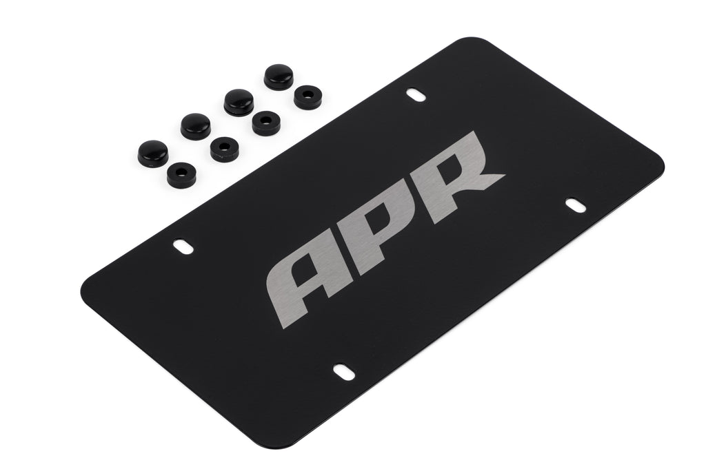 APR License Plate - Silver on Black — A1000015