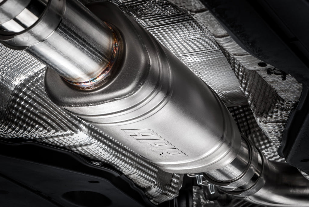 APR Catback Exhaust System (w/ Front Muffler) - GTI (MK7.5) — CBK0007
