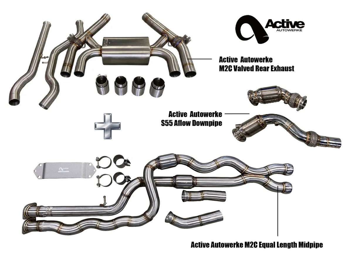 F87 M2C Exhaust Bundle AFlow Equal Length Main image
