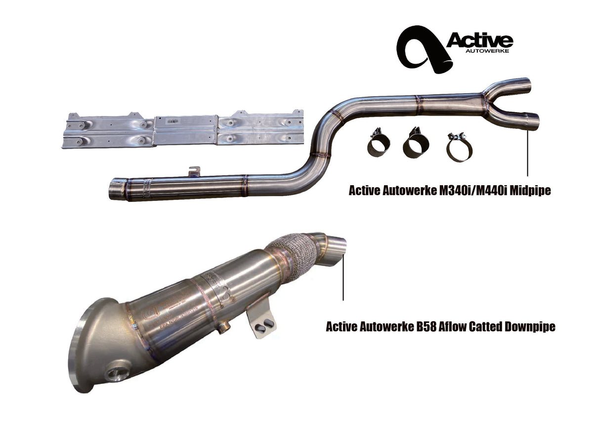 M340i/M440i AFlow Downpipe Midpipe Bundle Main image