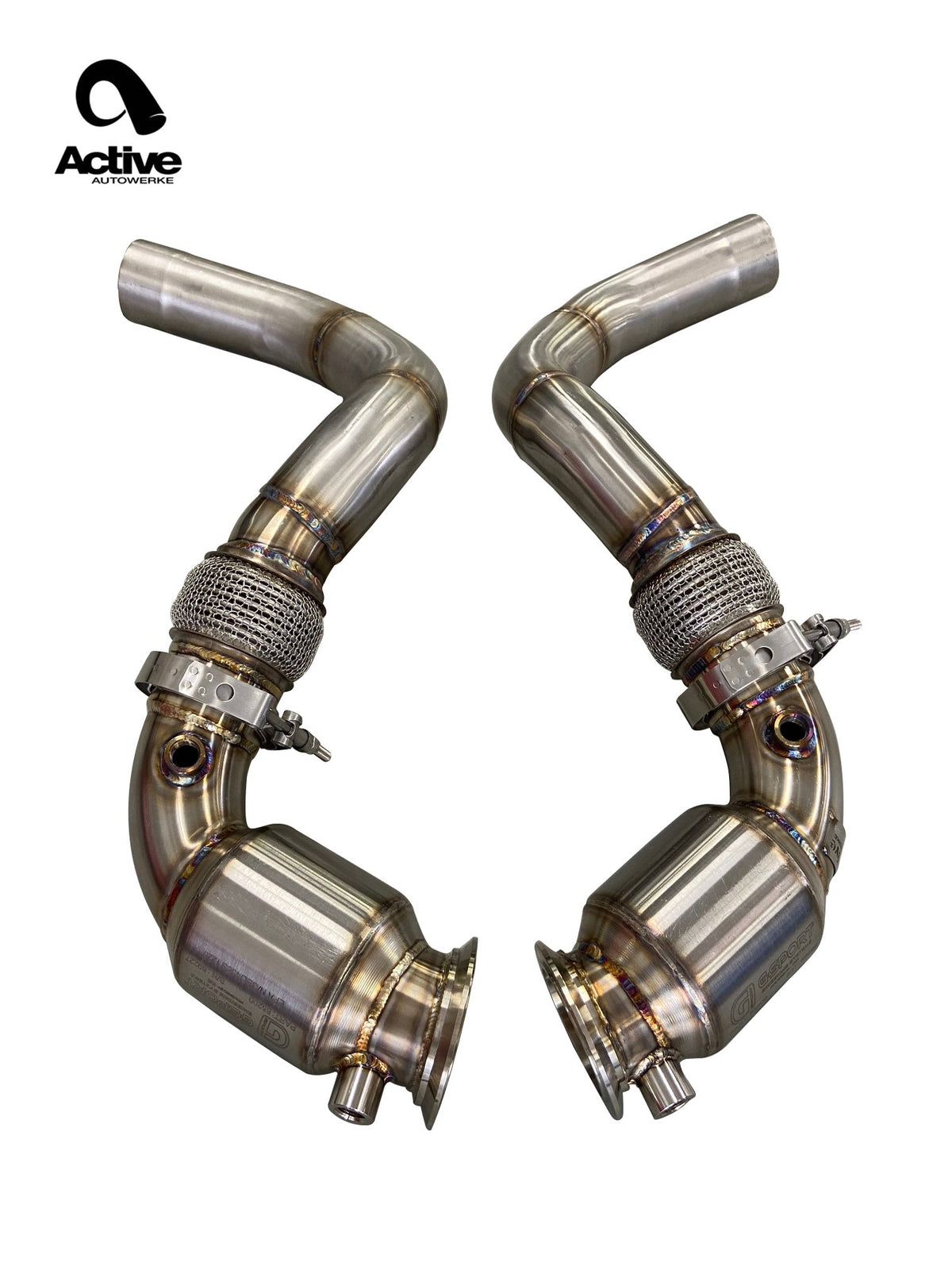 Active Autowerke F90 M5/M8 X5M/X6M Aflow Catted Downpipes Main image