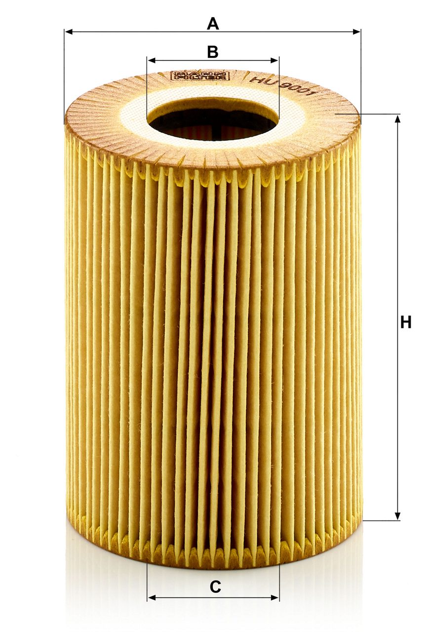 MANN-FILTER HU 9001 x dimension drawing