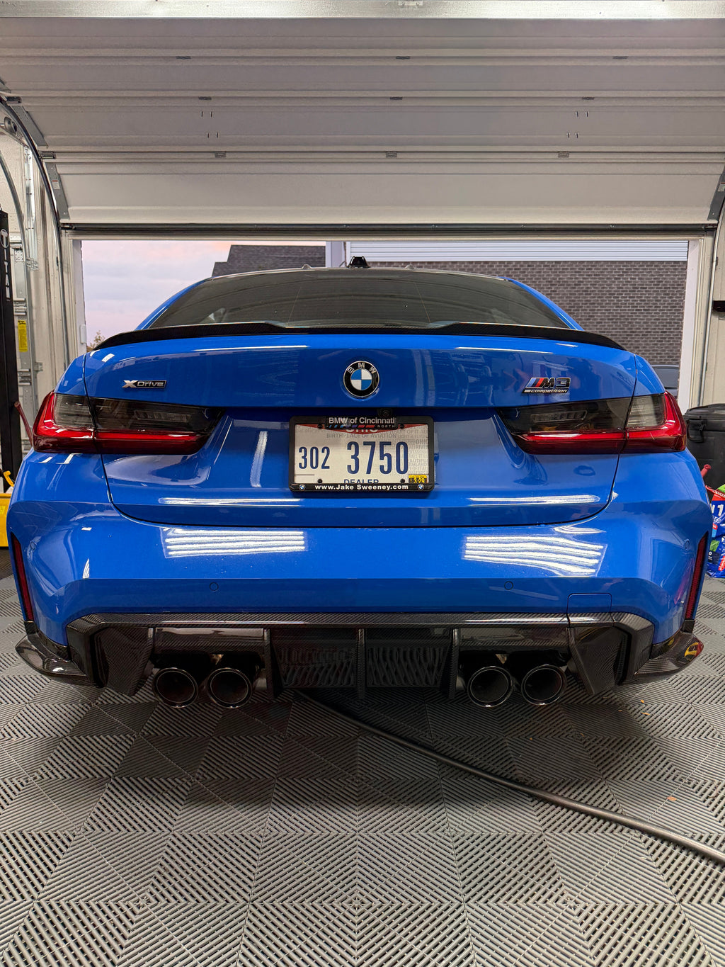 G8X Dry Carbon Fiber Rear OEM Style Replacement Bumper Splitters