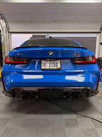 G8X Dry Carbon Fiber Rear OEM Style Replacement Bumper Splitters