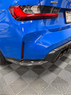 G8X Dry Carbon Fiber Rear OEM Style Replacement Bumper Splitters