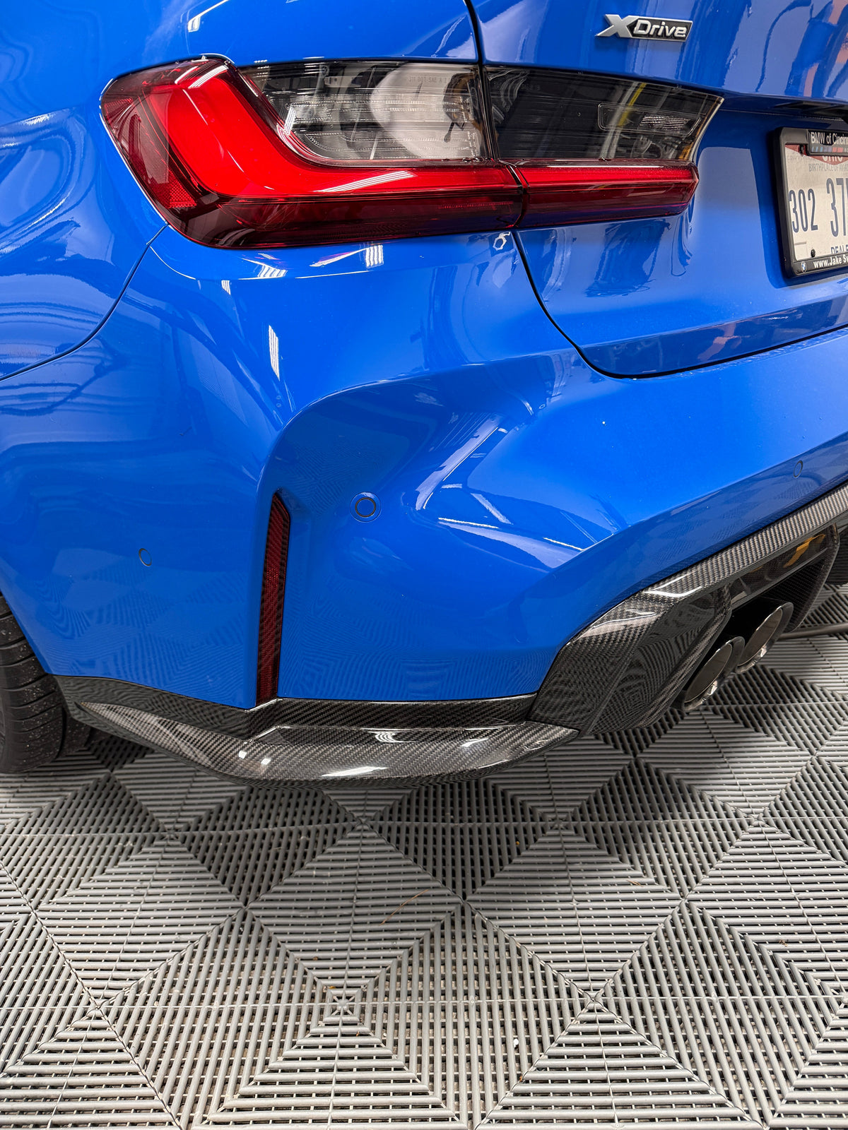 G8X Dry Carbon Fiber Rear OEM Style Replacement Bumper Splitters
