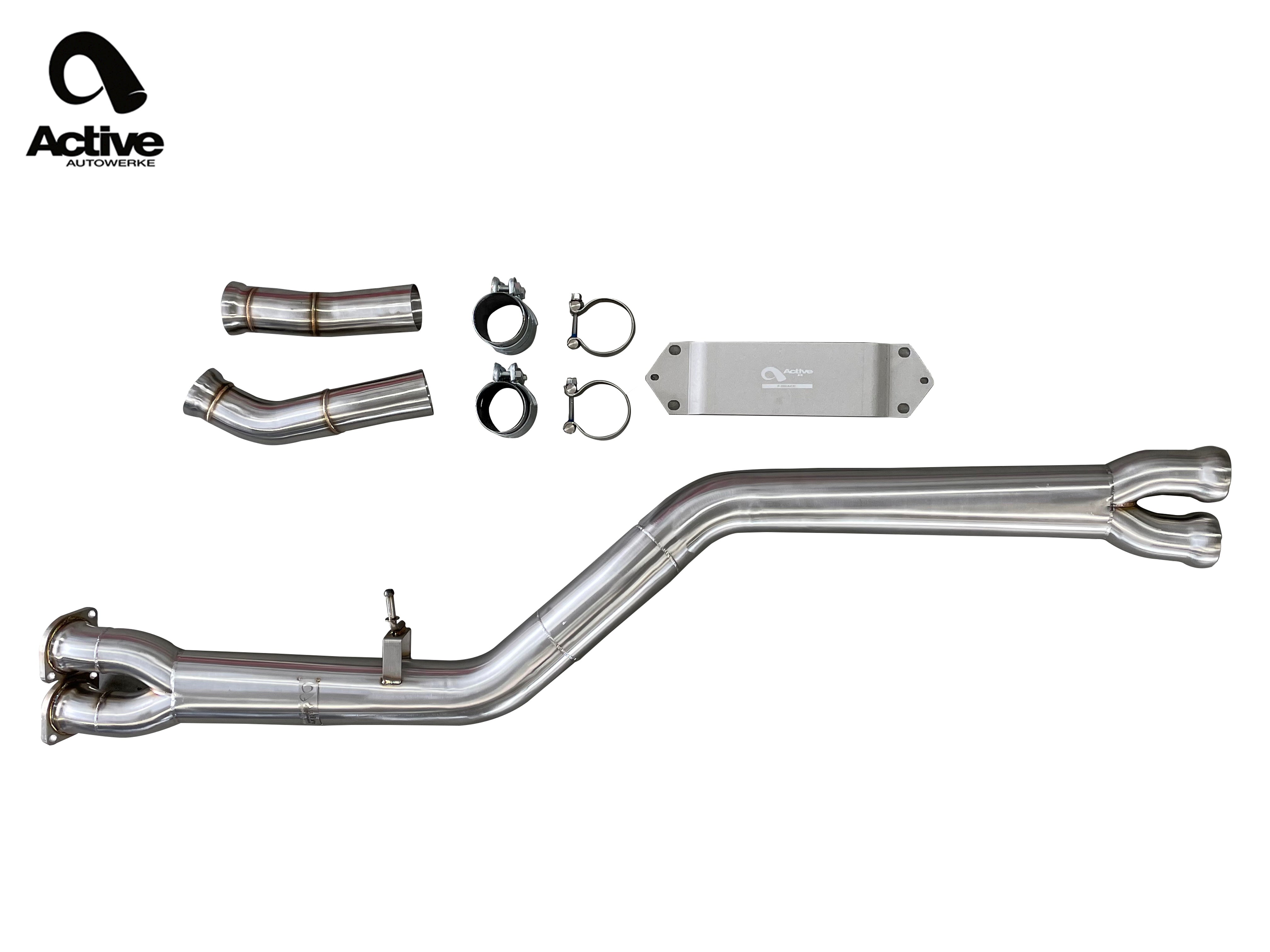 F87 BMW M2 Competition Mid Pipe includes Active F-brace Secondary image