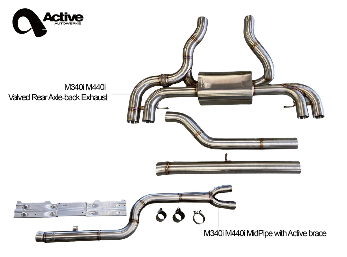 M340i/M440i Rear Exhaust and Midpipe Bundle bundle Main image