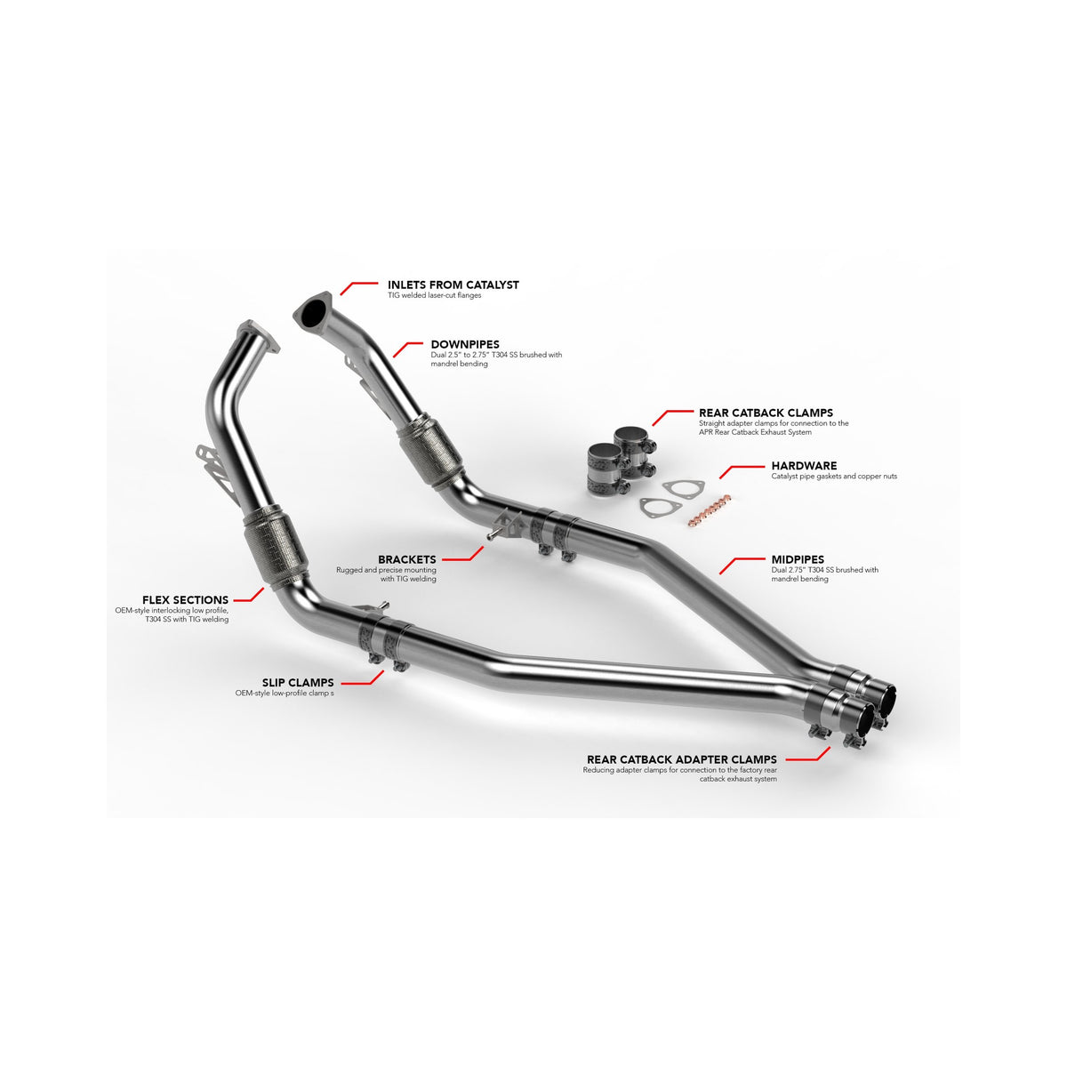 APR Midpipe Exhaust System - SQ5 (B9) — MPK0009
