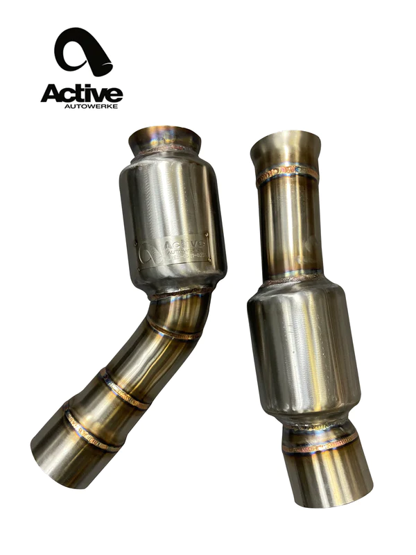 Active Autowerke BMW F8X Resonator Pipes for Single Length Mid Pipe — 2014+ M3 / M4 — 11-076R