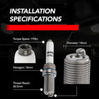 APR Iridium Pro Spark Plugs - Heat Range 9 (EA888.3/4, EA855.2, EA824 Engines) — Z1003100
