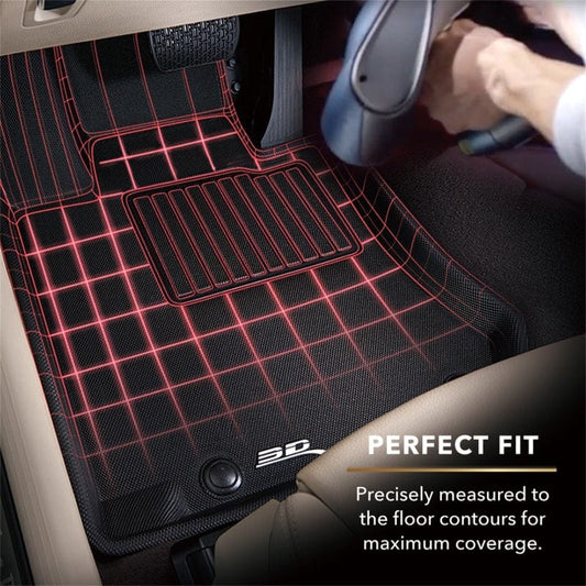 Kies-Motorsports 3D MAXpider 3D MAXpider 14-20 BMW 4 Series Convertible Kagu 2nd Row Floormats - Black