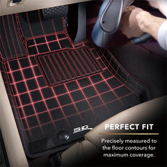 Kies-Motorsports 3D MAXpider 3D MAXpider 2004-2010 BMW X3 E83 Kagu 1st Row Floormat - Black