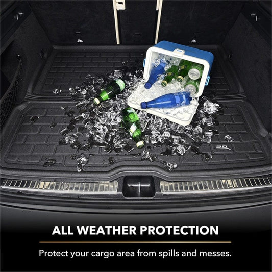 Kies-Motorsports 3D MAXpider 3D MAXpider 21-23 Porsche Taycan / 22-24 Audi E-Tron GT Custom Fit Kagu Cargo Liner Mat - Black