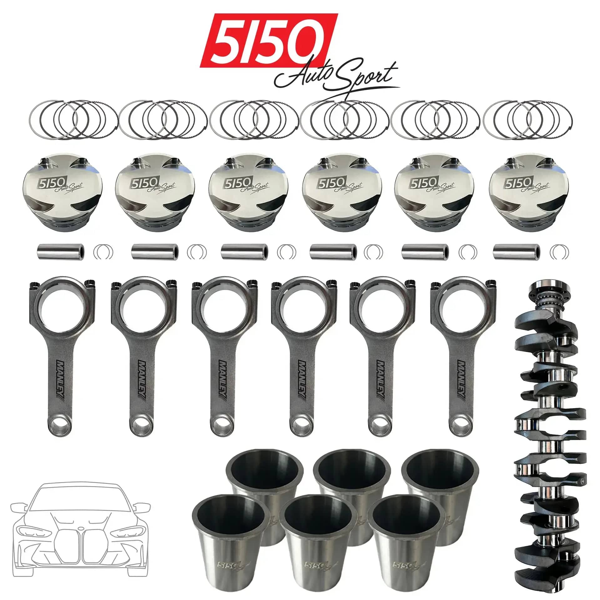 Kies-Motorsports 5150 Autosport BMW S58 3.4L Stroker Kit by 5150 AutoSport