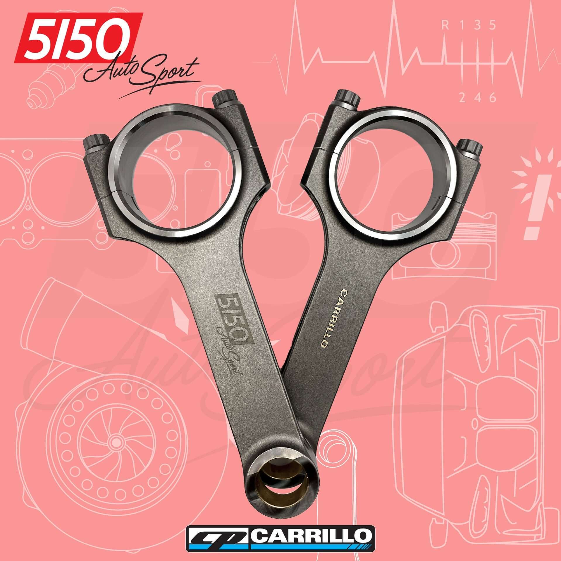 Kies-Motorsports 5150 Autosport CP-Carrillo Connecting Rod Set, BMW B58 Pro-Xtreme Main image