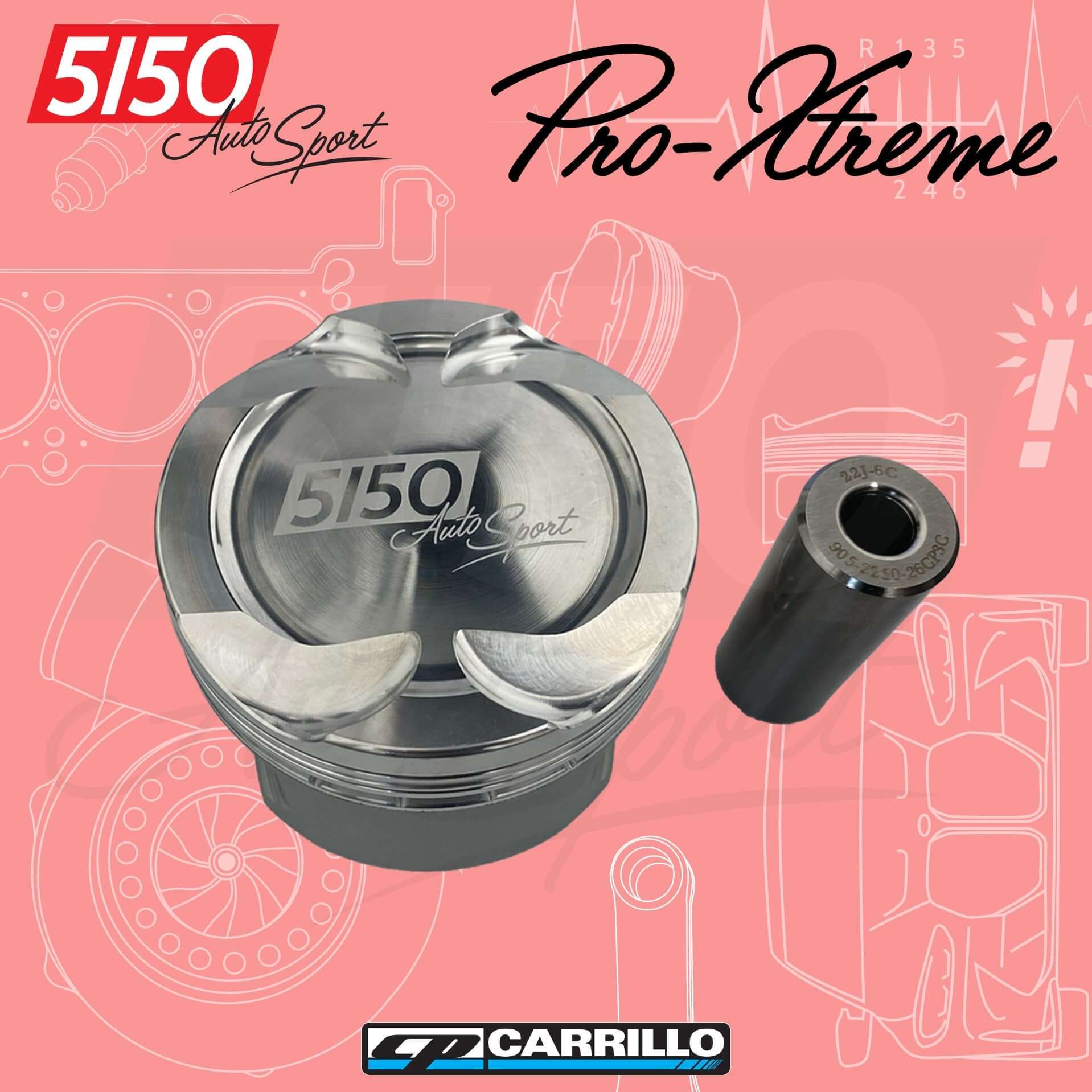 Kies-Motorsports 5150 Autosport CP Forged Piston Set, BMW S55 Pro-Xtreme Main image