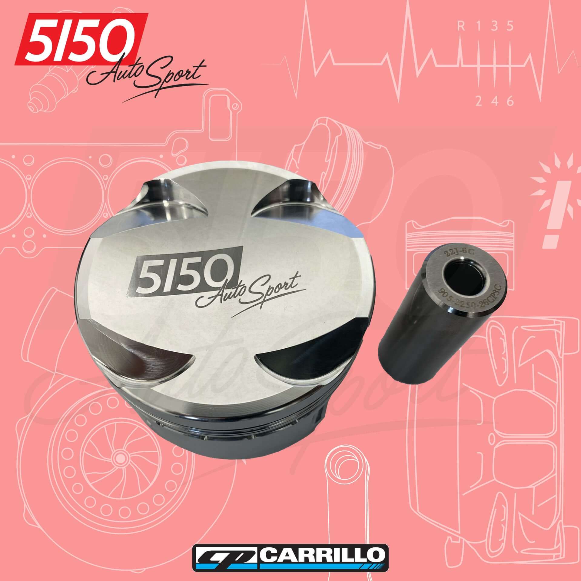 Kies-Motorsports 5150 Autosport CP Forged Piston Set, BMW S58 Pro-Xtreme Main image