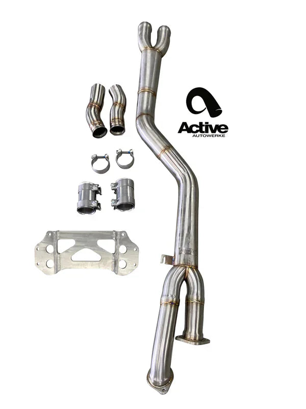 Kies-Motorsports Active Autowerke Active Autowerke G80/G82 M3/M4 Signature Single Mid-Pipe w/ G-Brace | Kies Motorsports