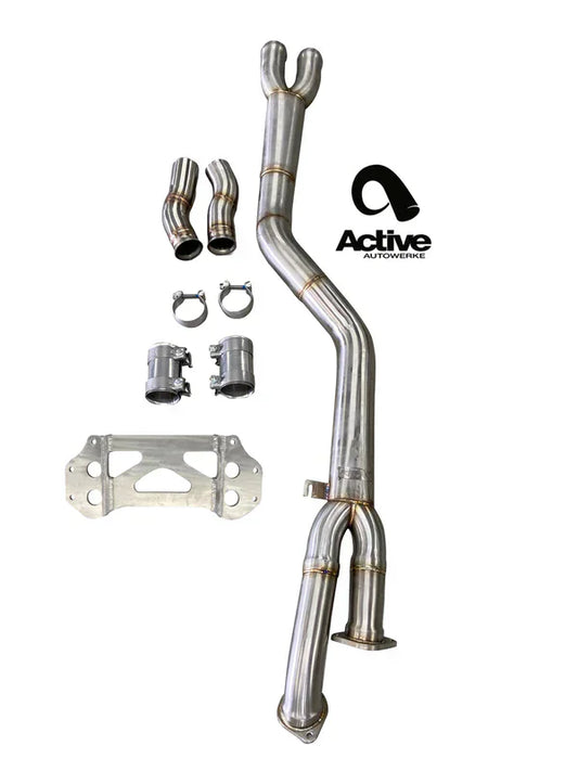 Kies-Motorsports Active Autowerke Active Autowerke G80/G82 M3/M4 Signature Single Mid-Pipe w/ G-Brace | Kies Motorsports