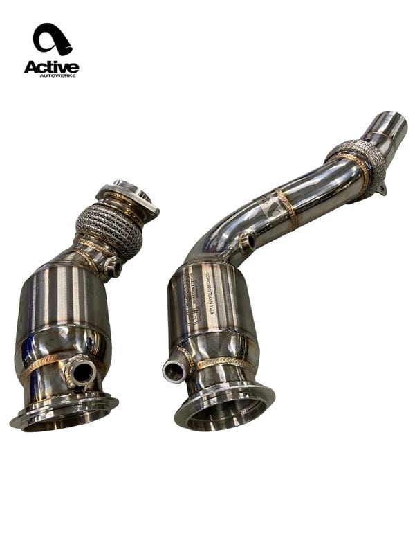 Kies-Motorsports Active Autowerke F8x BMW S55 M2C / M3 / M4 Downpipes w GESI G-Sport Cats Main image