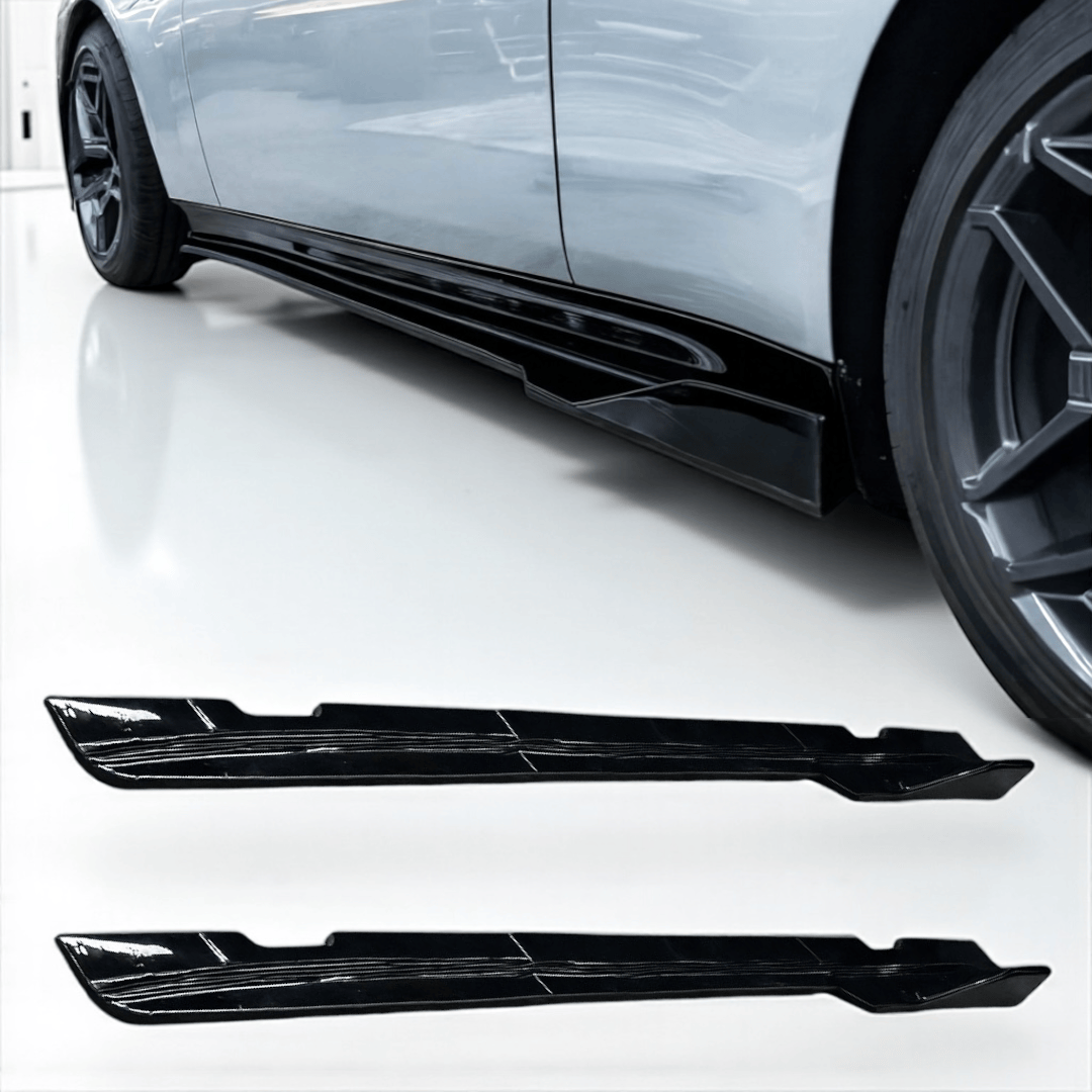 Kies-Motorsports Aeroflow Dynamics Aeroflow Dynamics V1 Gloss Black Side Skirt Extensions for 2024-2026 Dodge Charger