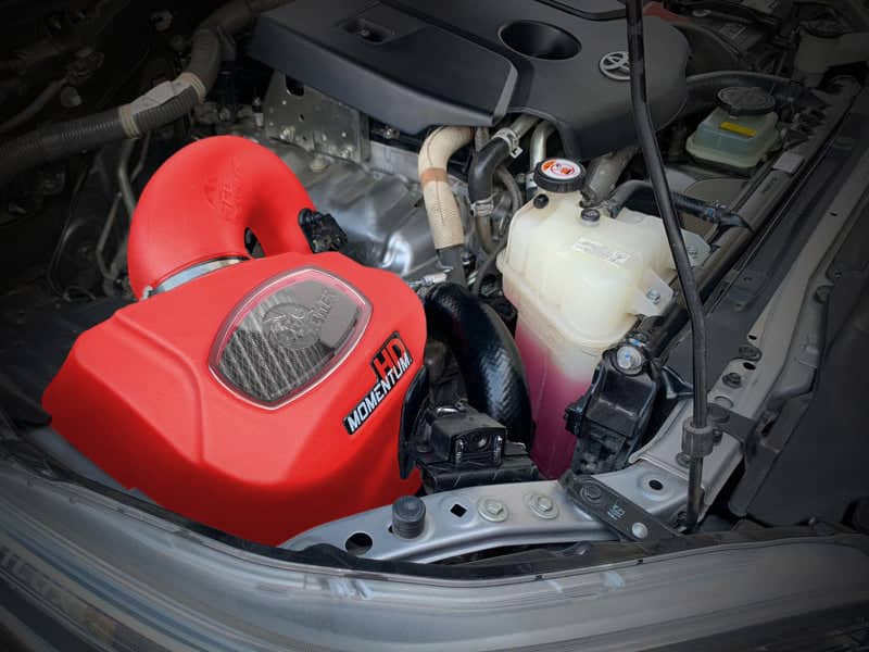 aFe 15-25 Toyota Hilux L4-2.4/2.8L (td) Momentum HD Cold Air Intake System Red w/ Pro DRY S Filter Secondary image