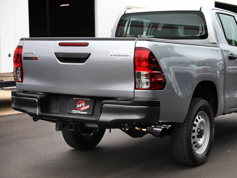 aFe 15-26 Toyota Hilux L4-2.4/2.8L (td) Vulcan Series 3in SS Rear-Side Exit Exhaust w/ Black Tip Secondary image