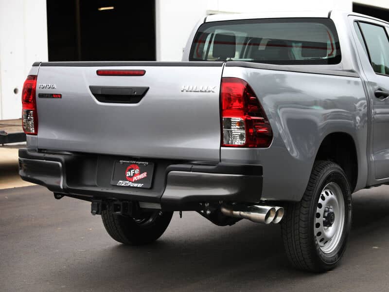 aFe 15-26 Toyota Hilux L4-2.4/2.8L (td) Vulcan Series 3in SS Rear-Side Exit Exhaust w/ Polished Tip Secondary image