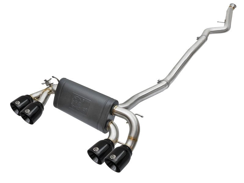 Kies-Motorsports aFe aFe 16-18 BMW M2 L6-3.0L MACH Force-Xp 3in to 2.5in 304 SS Cat-Back Exhaust System-Quad Black Tips