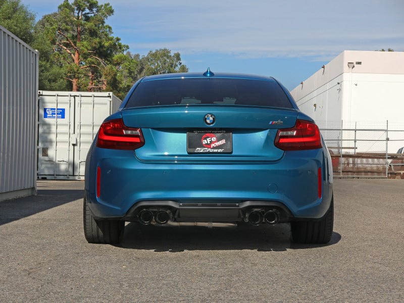 Kies-Motorsports aFe aFe 16-18 BMW M2 L6-3.0L MACH Force-Xp 3in to 2.5in 304 SS Cat-Back Exhaust System-Quad Black Tips