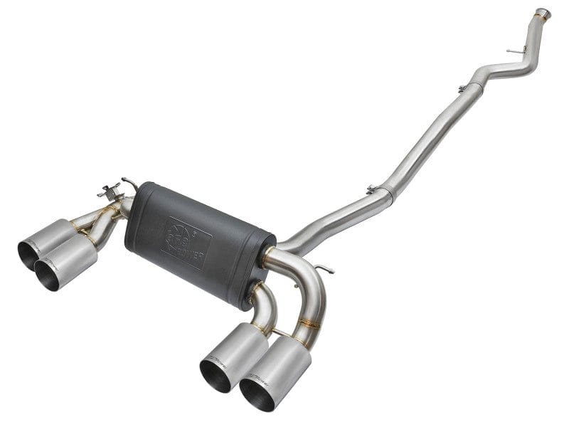 Kies-Motorsports aFe aFe 16-18 BMW M2 L6-3.0L MACH Force-Xp 3in to 2.5in 304 SS Cat-Back Exhaust System-Quad Polish Tips Main image